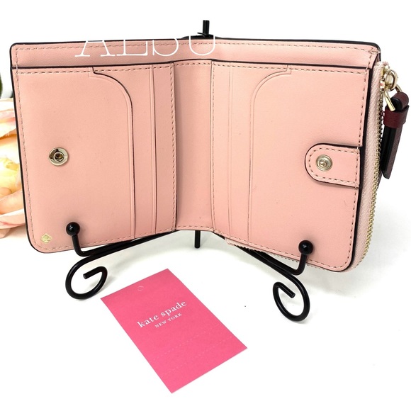 Kate♠️Spade Small ZIP Bifolder Wallet Cherrywood - Picture 4 of 7